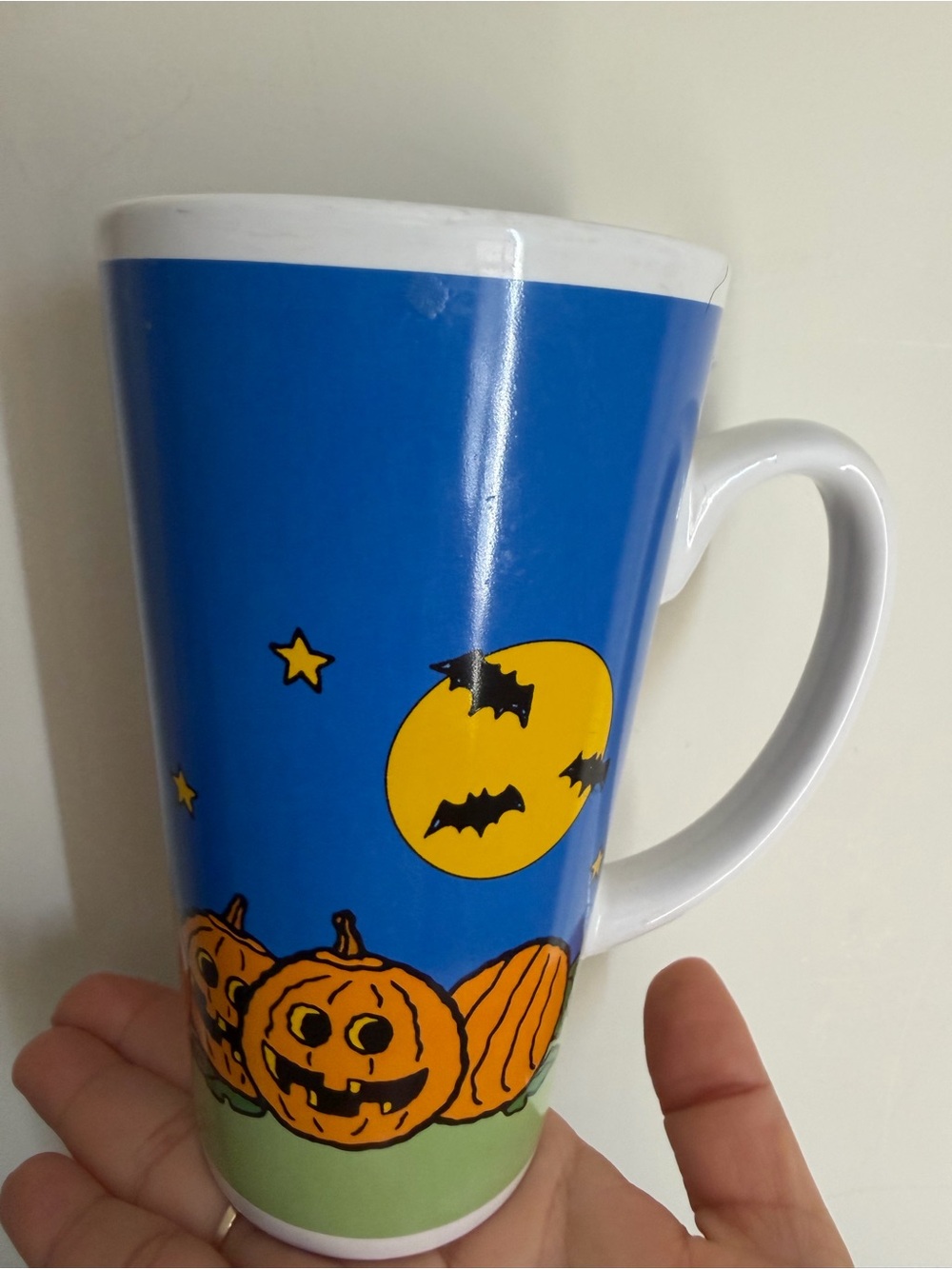 Peanuts Blue Ceramic Halloween Pumpkin Mug